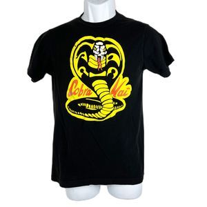 Cobra Kai Shirt Men Small Black Short Sleeve Graphic Tee Karate Kid Casual